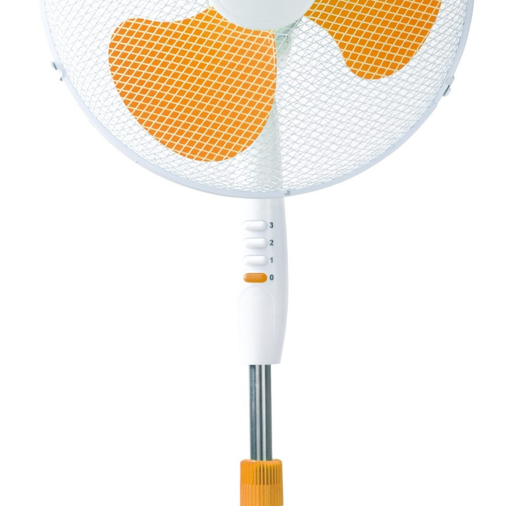 Ventilator camera, cu picior, 3 trepte de viteză, elice 40 cm, oscilație 90°, protecție termică, înălțime ajustabilă, Portocaliu - imagine 3